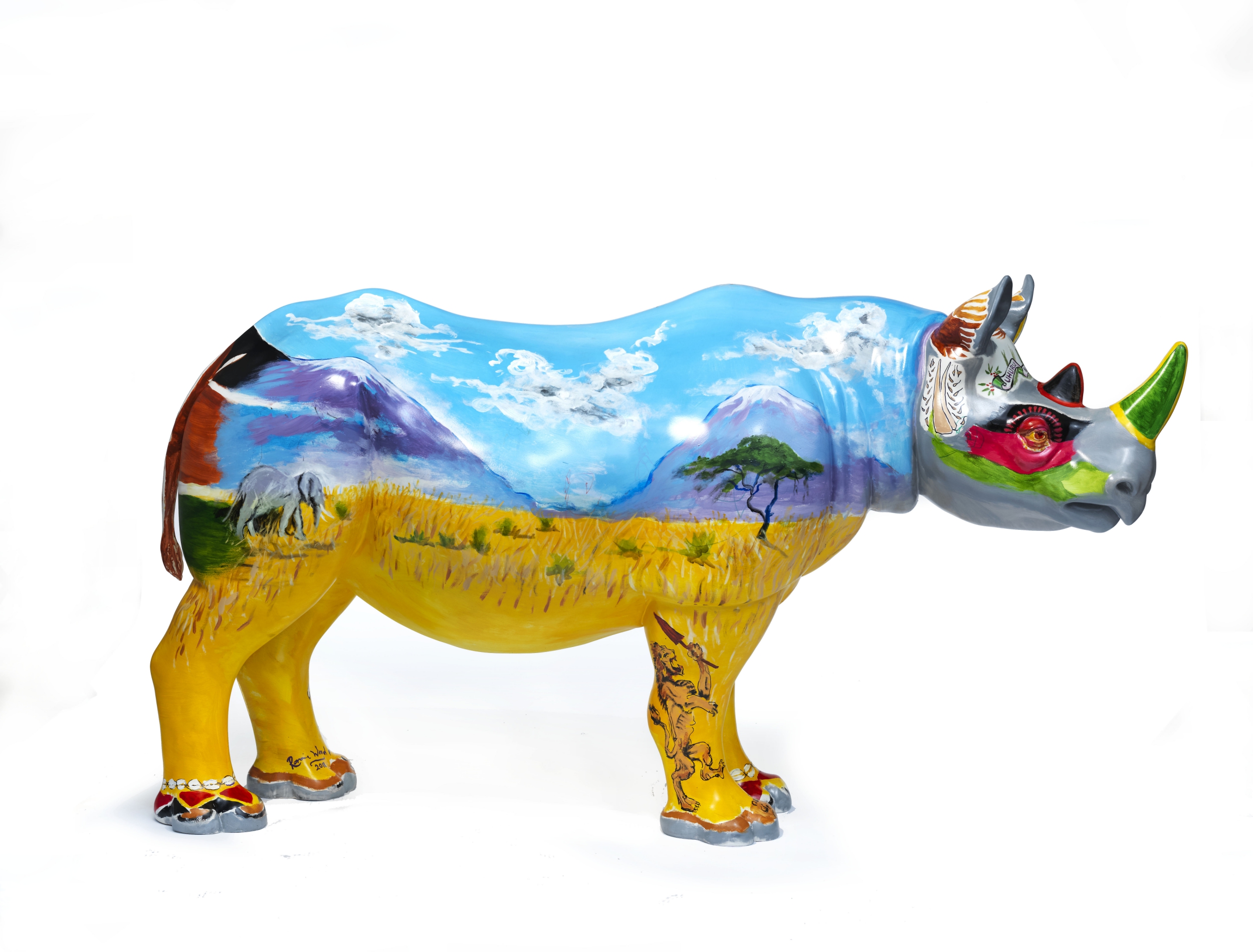 Rolling Stones star uses painting power to help save the rhinos