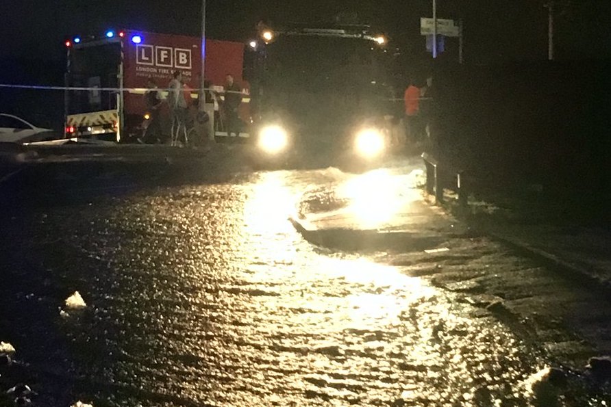 West Drayton flood: Man hospitalised and 80 homes affected after London water main bursts | London Evening Standard