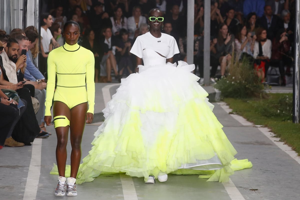 British Olympic stars take to the catwalk for Virgil Abloh's Off-White SS19 in Paris | London Evening Standard