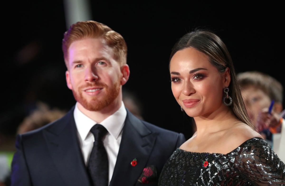 Strictly awkward! Neil and Katya Jones are joined by... Seann Walsh on red carpet | London Evening Standard