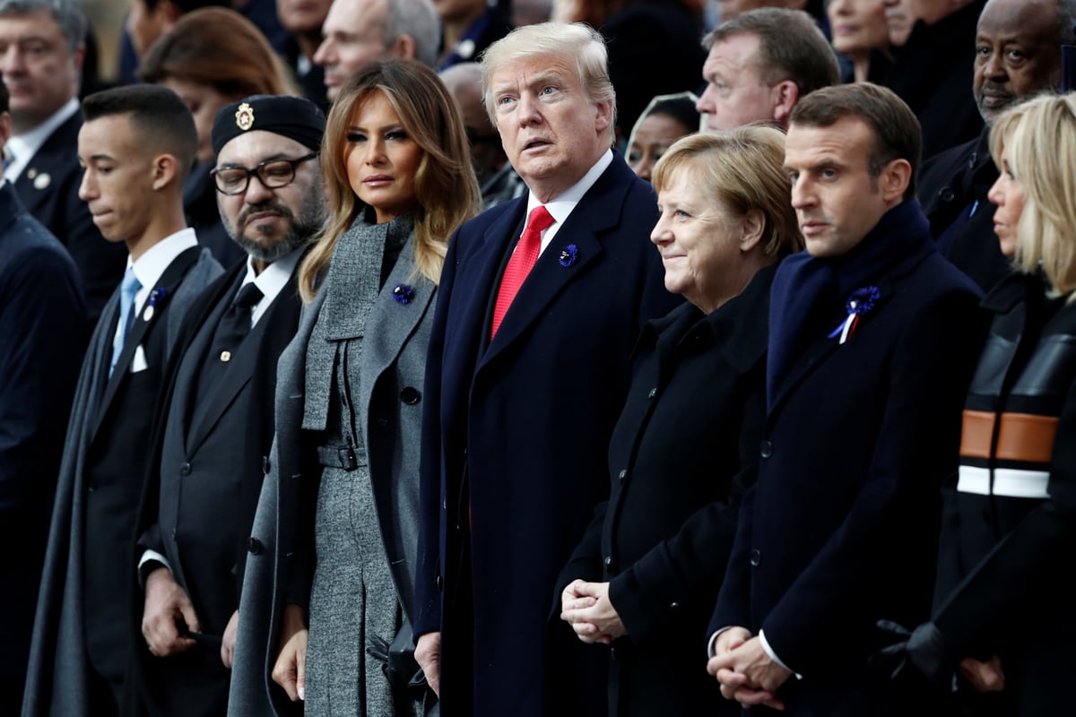 Armistice Day 2018 Paris: Donald Trump, Angela Merkel and other world leaders join Emmanuel Macron to commemorate end of WW1 | London Evening Standard