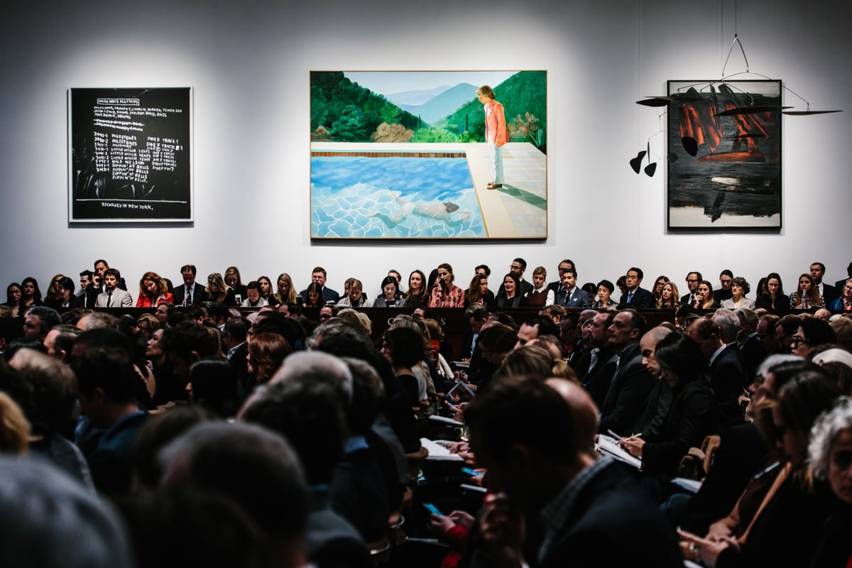 David Hockney pool painting: How the record-breaking nine-minute sale happened | London Evening Standard