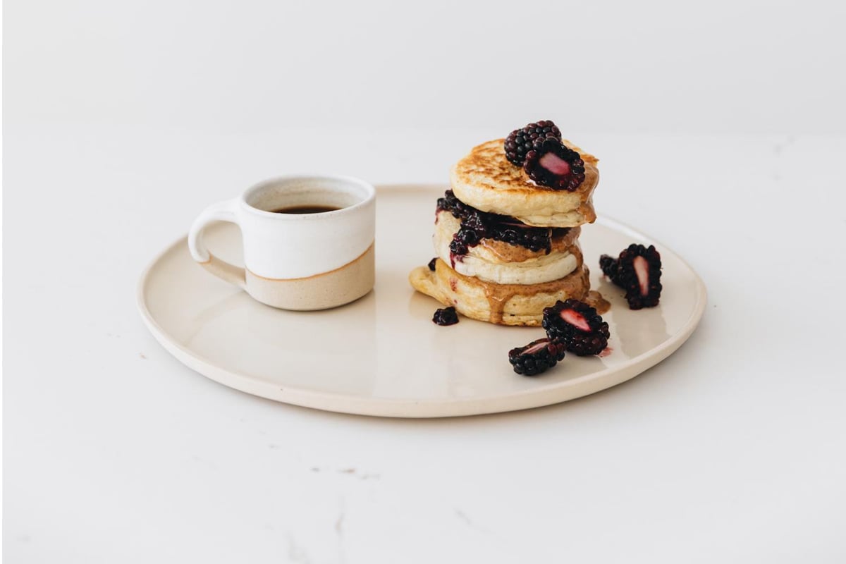 Anna Barnett's homemade crumpets with nut butter and blackberries | London Evening Standard