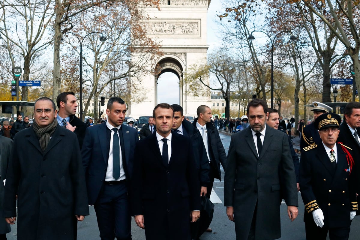 President Macron tours Arc De Triomphe after worst rioting in a generation hits Paris | London Evening Standard