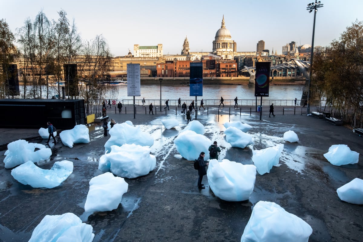 Olafur Eliasson's iceberg artwork will melt in about a week — so get your skates on | London Evening Standard