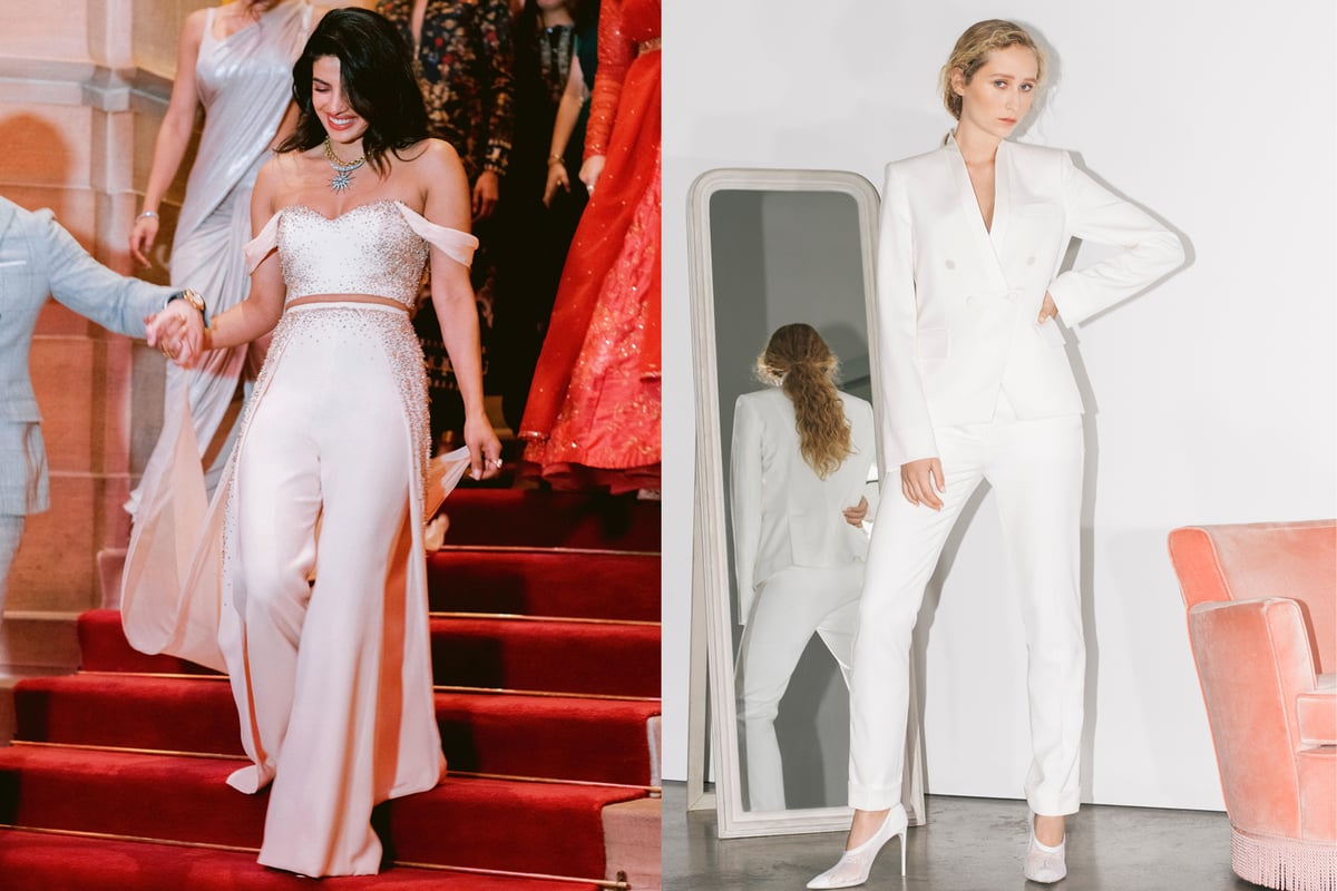 Going for two wedding outfits? Why you should make your second look a bridal trouser suit | London Evening Standard