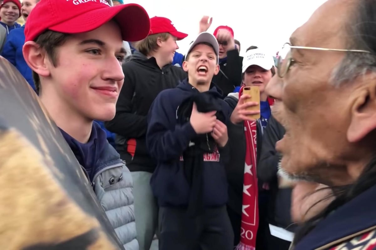 Covington Catholic High School: Outrage as teens in MAGA hats ‘mock’ Native American Vietnam War veteran | London Evening Standard