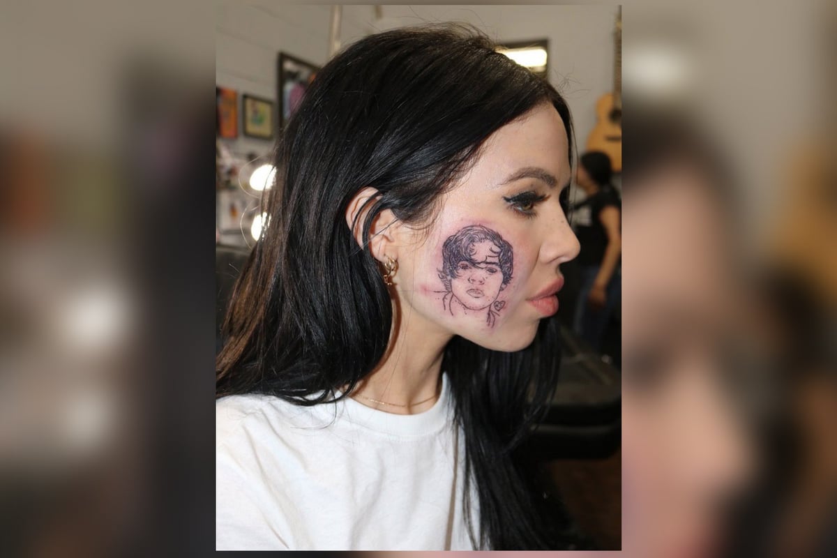 Kelsy Karter's Harry Styles tattoo on her FACE really is a sight to behold | London Evening Standard
