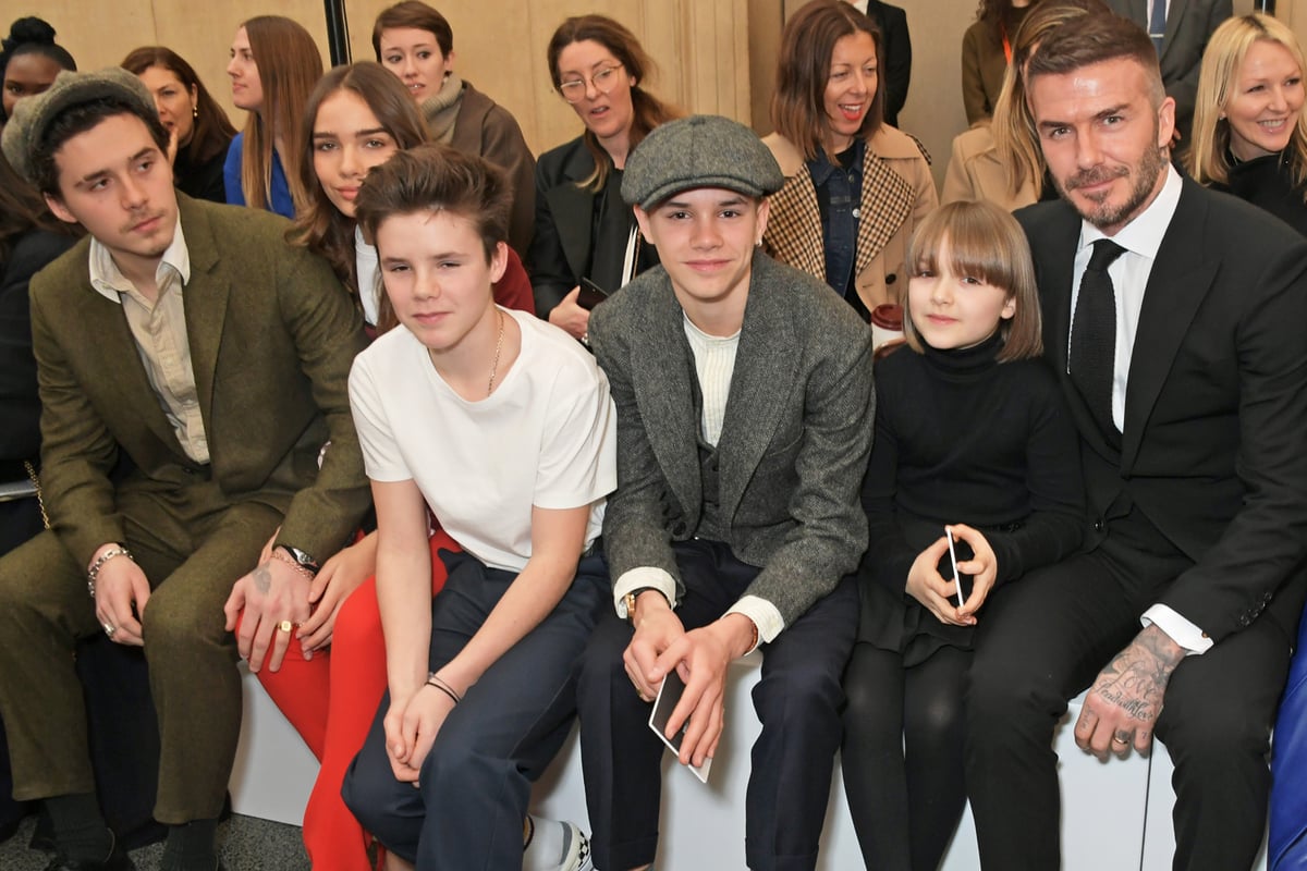 David Beckham and all four children sit front row at Victoria Beckham's London Fashion Week AW19 show | London Evening Standard