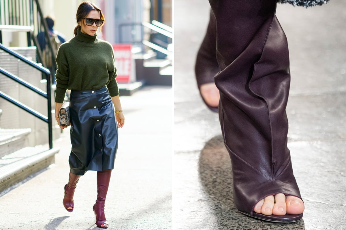 Toes on show: Victoria Beckham starts new boot trend at London Fashion Week AW19 | London Evening Standard