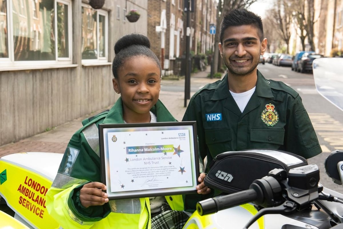 Girl, nine, praised for 999 call that helped save her mother's life | London Evening Standard
