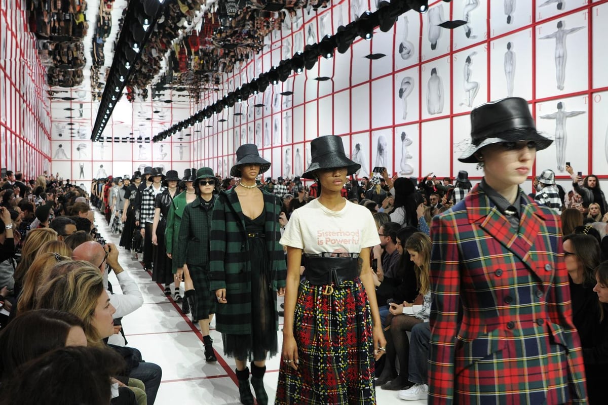 Teddy Girls and slogan feminism: Maria Grazia Chiuri unveils her new look for Dior | London Evening Standard