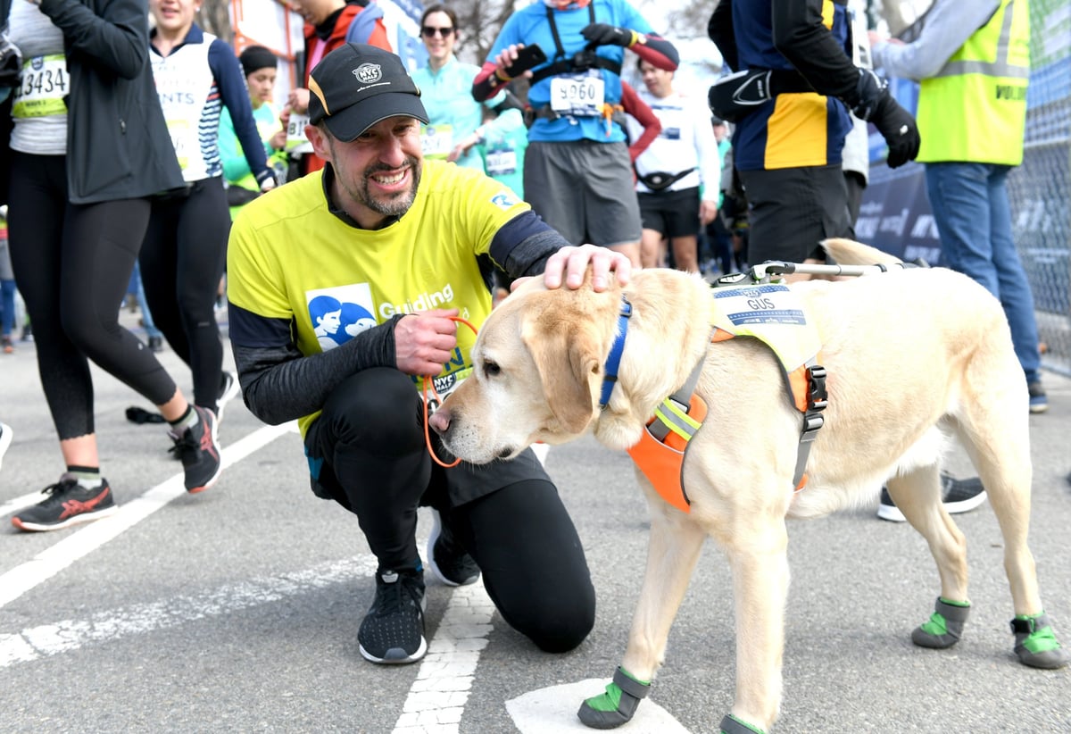 Blind man is first to complete New York half marathon with guide dogs | London Evening Standard