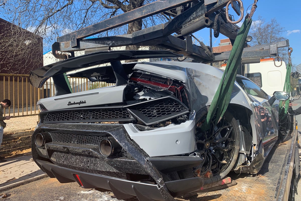 Lamborghini 'written off' in crash after supercar event | London Evening Standard