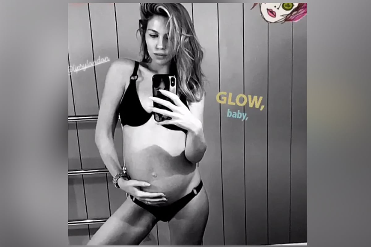 Abbey Clancy shows off growing baby bump in bikini snap: 'I'm about to pop' | London Evening Standard
