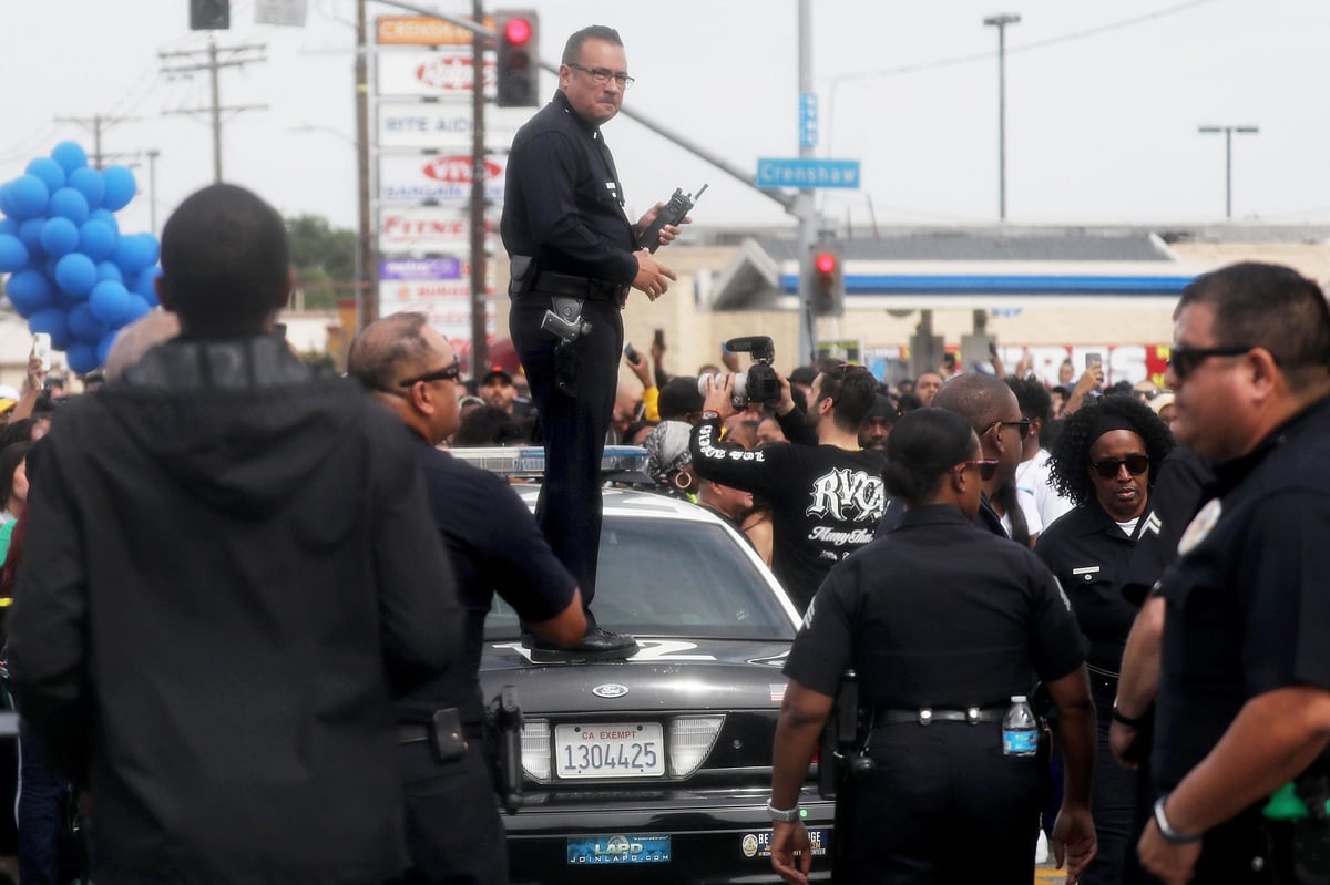 Nipsey Hussle funeral shooting: One dead and three injured in drive-by attack during funeral procession for rapper | London Evening Standard