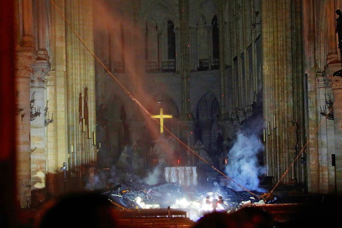 Notre Dame fire: priceless treasures rescued, 600 million euros donated... as restoration workers are quizzed by detectives | London Evening Standard