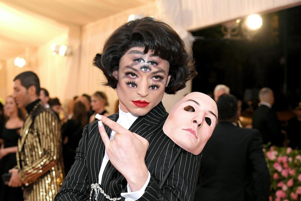 Ezra Miller's red carpet style: From Met Gala eyes to Moncler puffer jackets, the Fantastic Beasts star's trippy looks | London Evening Standard