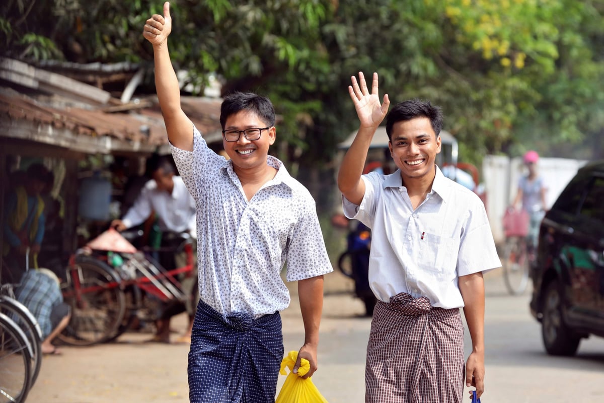 Reuters journalists released from Myanmar jail after 511 days for reporting on Rohingya crisis | London Evening Standard