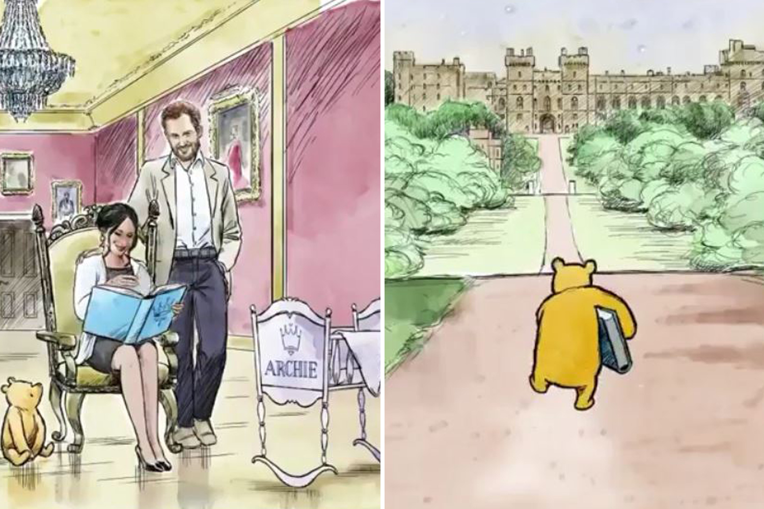 Winnie-the-Pooh cartoon commissioned for royal baby Archie
