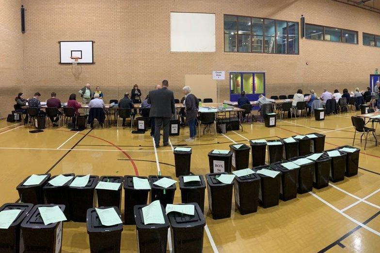 European elections 2019: Stacks of ballot boxes under lock and key before counting starts on Sunday morning | London Evening Standard