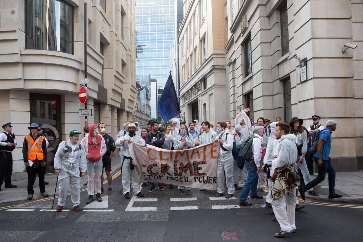 Climate change activists 'target wrong building' as they protest against energy company in City of London | London Evening Standard