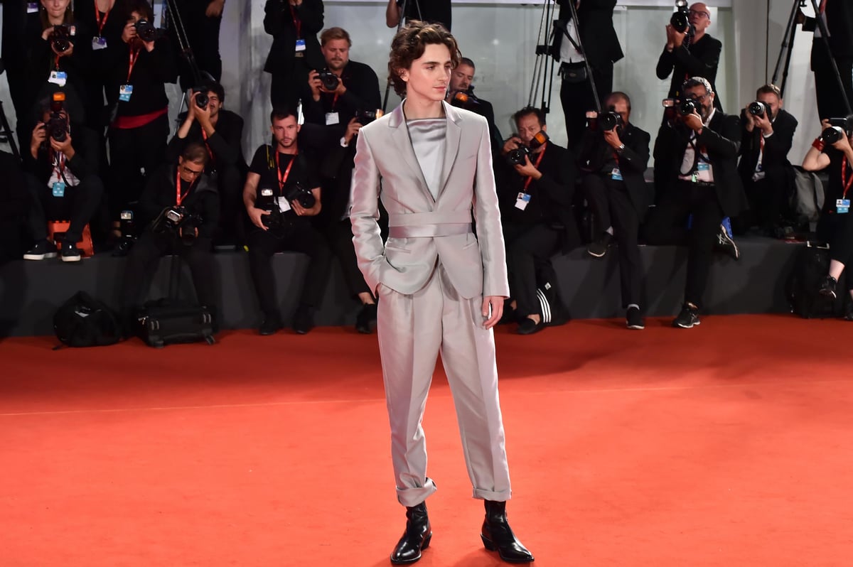 Timothée Chalamet scores a style home run in metallic two-piece | London Evening Standard