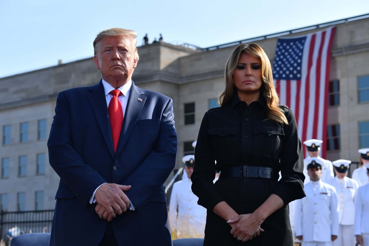 9/11 moment of silence: Donald Trump pays respects to September 11 victims at the White House | London Evening Standard