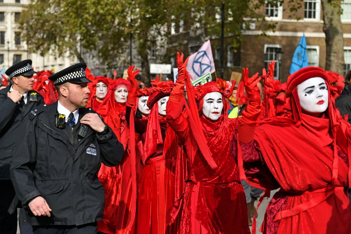 Extinction Rebellion London protests LIVE: Activists carry out 'red handed' march in Westminster after blocking Oxford Circus | London Evening Standard
