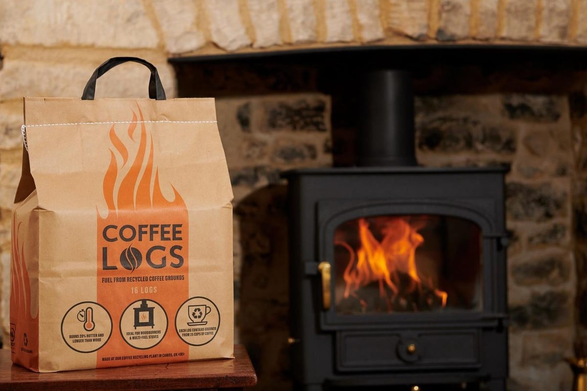 Eco-friendly coffee ‘logs’ to burn on fire go on sale at Waitrose | London Evening Standard