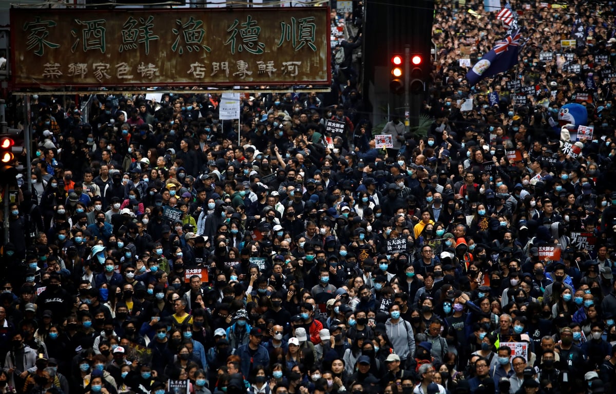 Hong Kong protesters fill streets for first pro-democracy demonstration of 2020 | London Evening Standard
