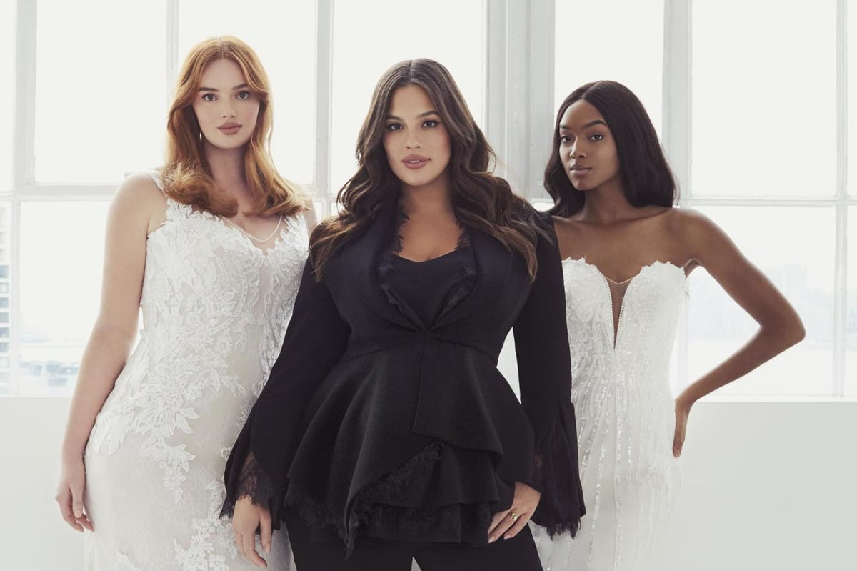 Ashley Graham is launching her own range of plus-size wedding dresses ... and there's even a bridal tuxedo in the collection | London Evening Standard