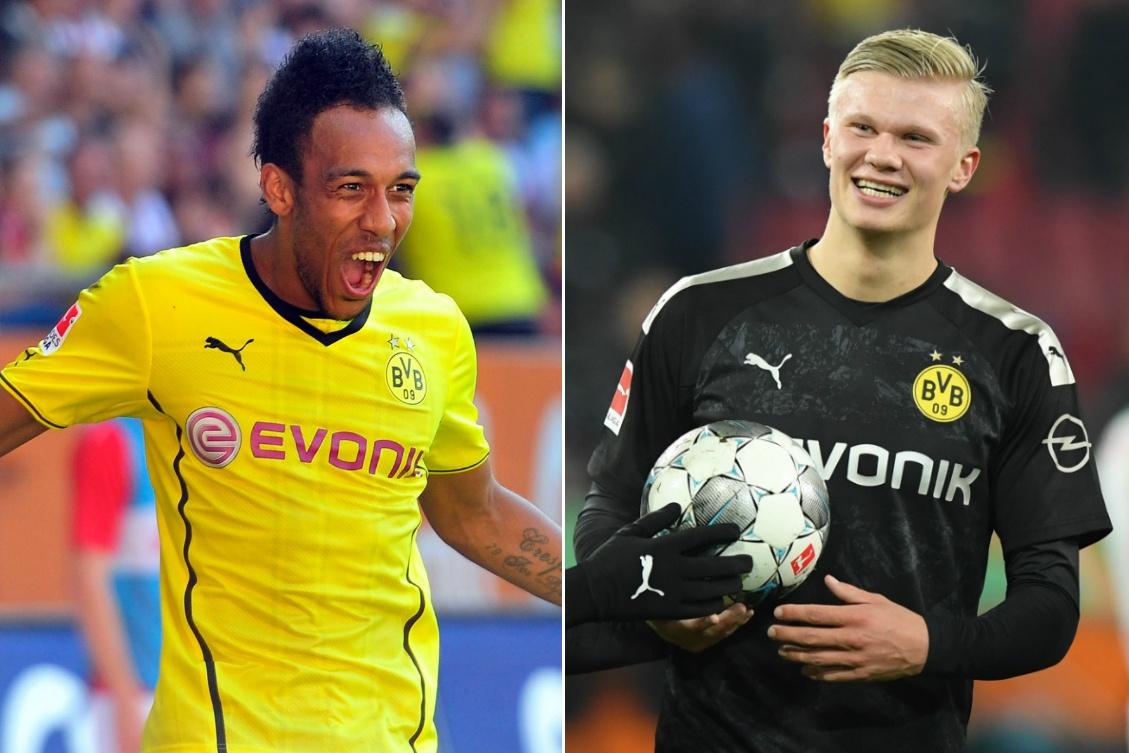 Just like Aubameyang! Haaland's amazingly similar BVB debut hat-trick