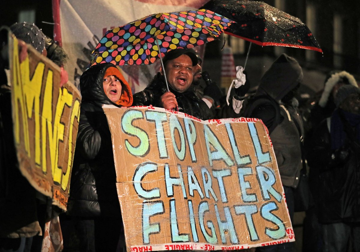 Government defends Jamaica deportation flight as protesters call for jet to be grounded | London Evening Standard