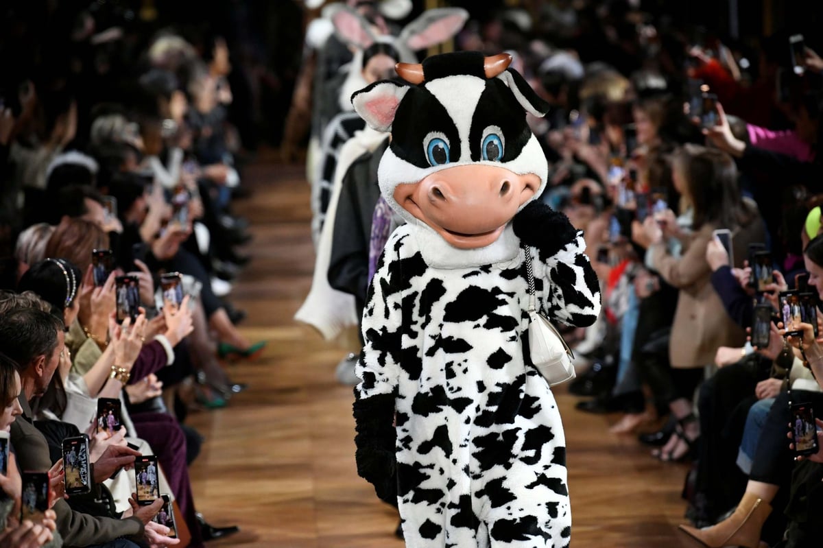 Furry mascots were among the stars of Stella McCartney's autumn/winter 2020 show | London Evening Standard