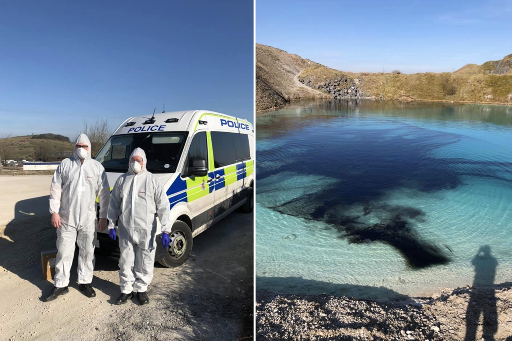 Police dye beauty spot 'Blue Lagoon' black to keep lockdown-flouting tourists away | London Evening Standard