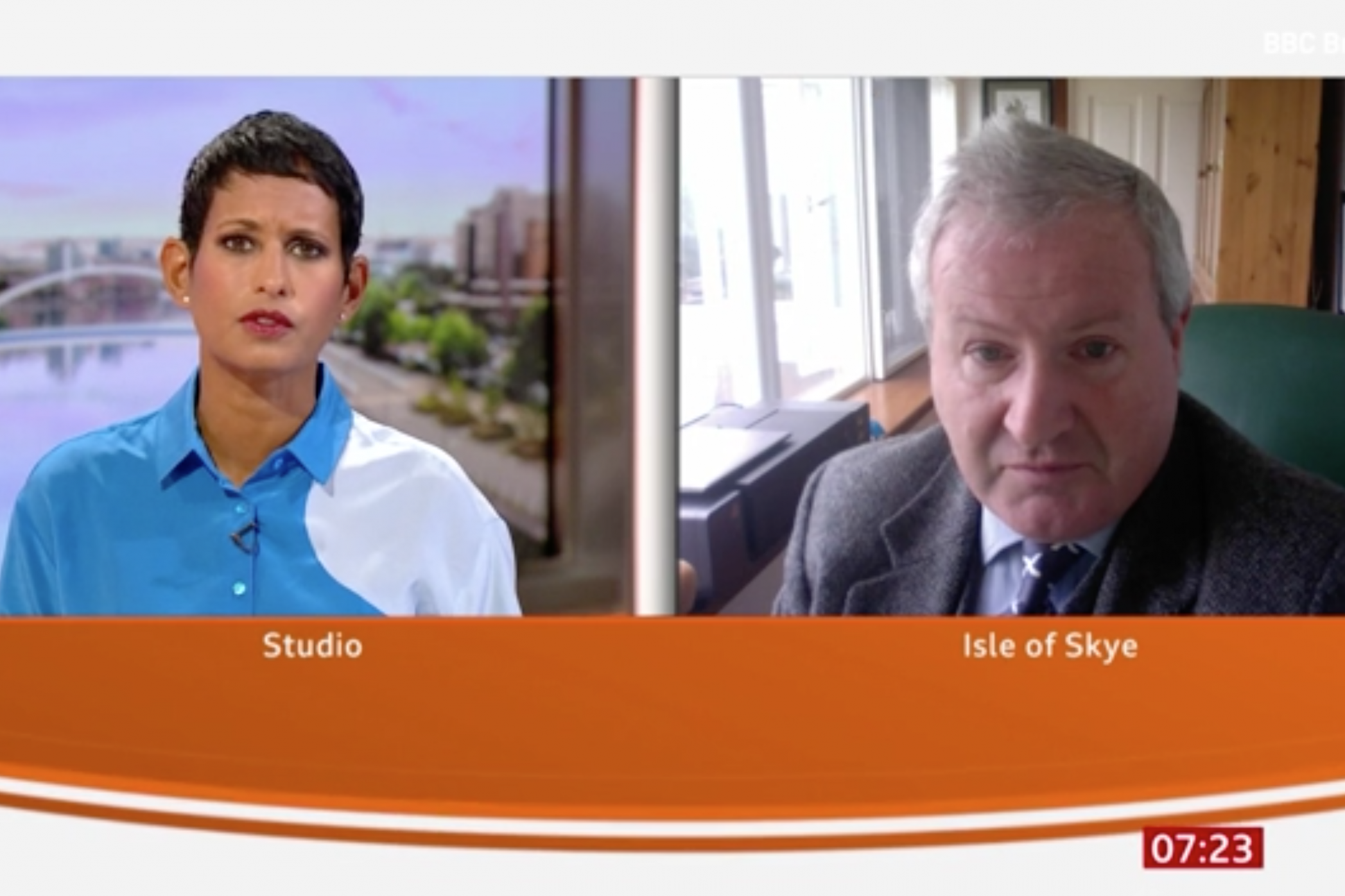 Naga Munchetty clashes with Ian Blackford over Scottish independence