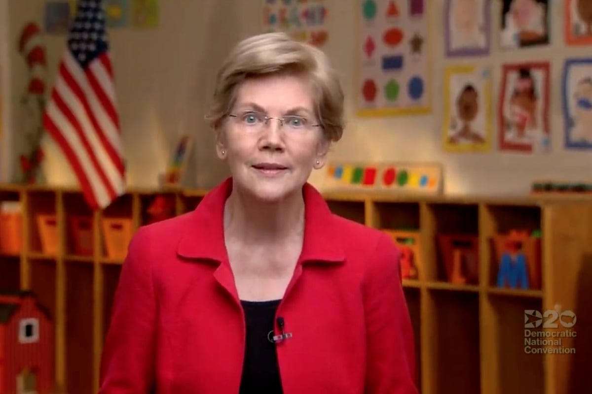Elizabeth Warren shows support for BLM with subtle hidden message in DNC speech | London Evening Standard