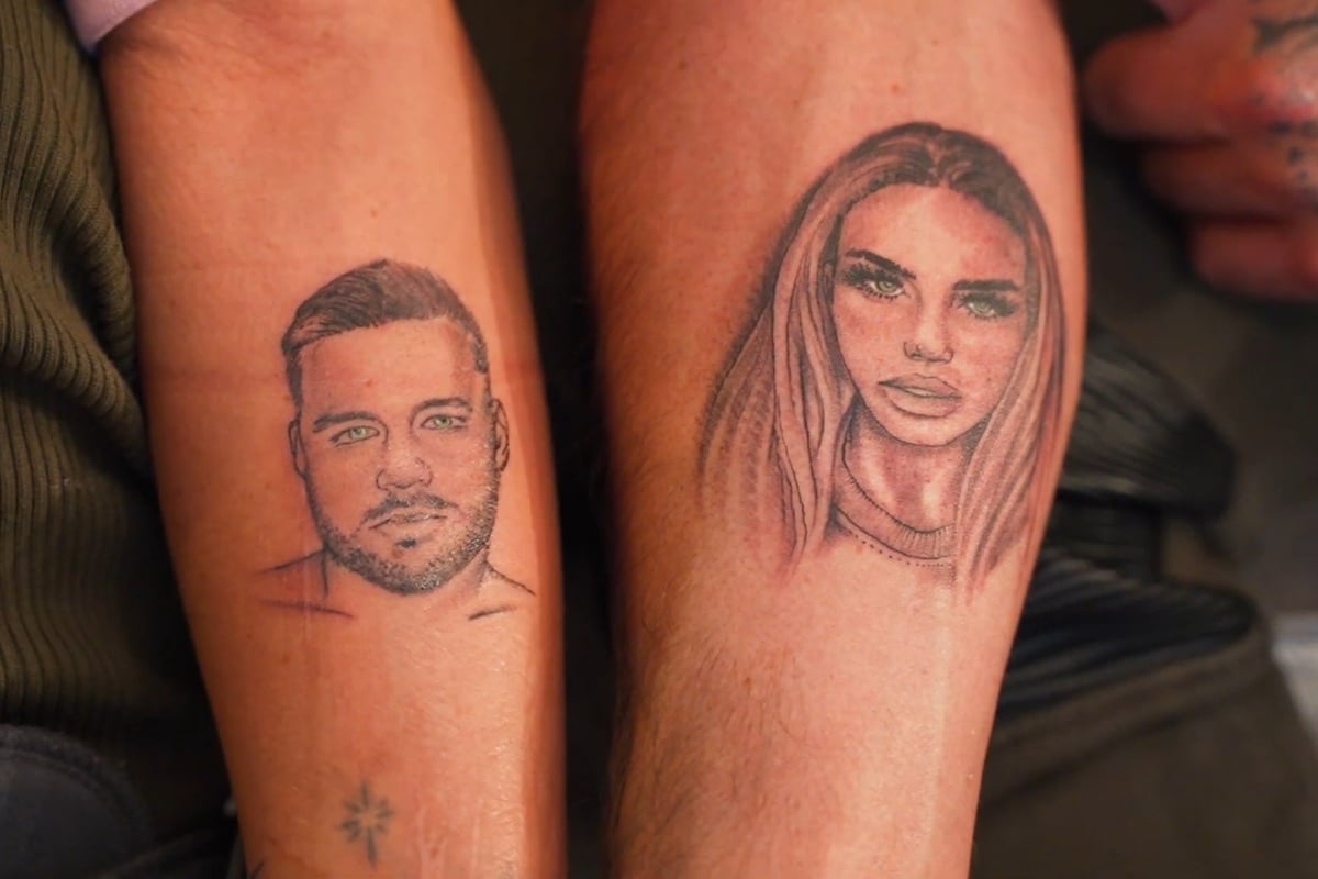 Katie Price and Carl Woods get tattoos of each other’s faces | London Evening Standard