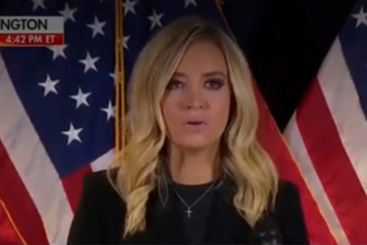 Fox News cuts away from Trump press secretary over voter fraud claims