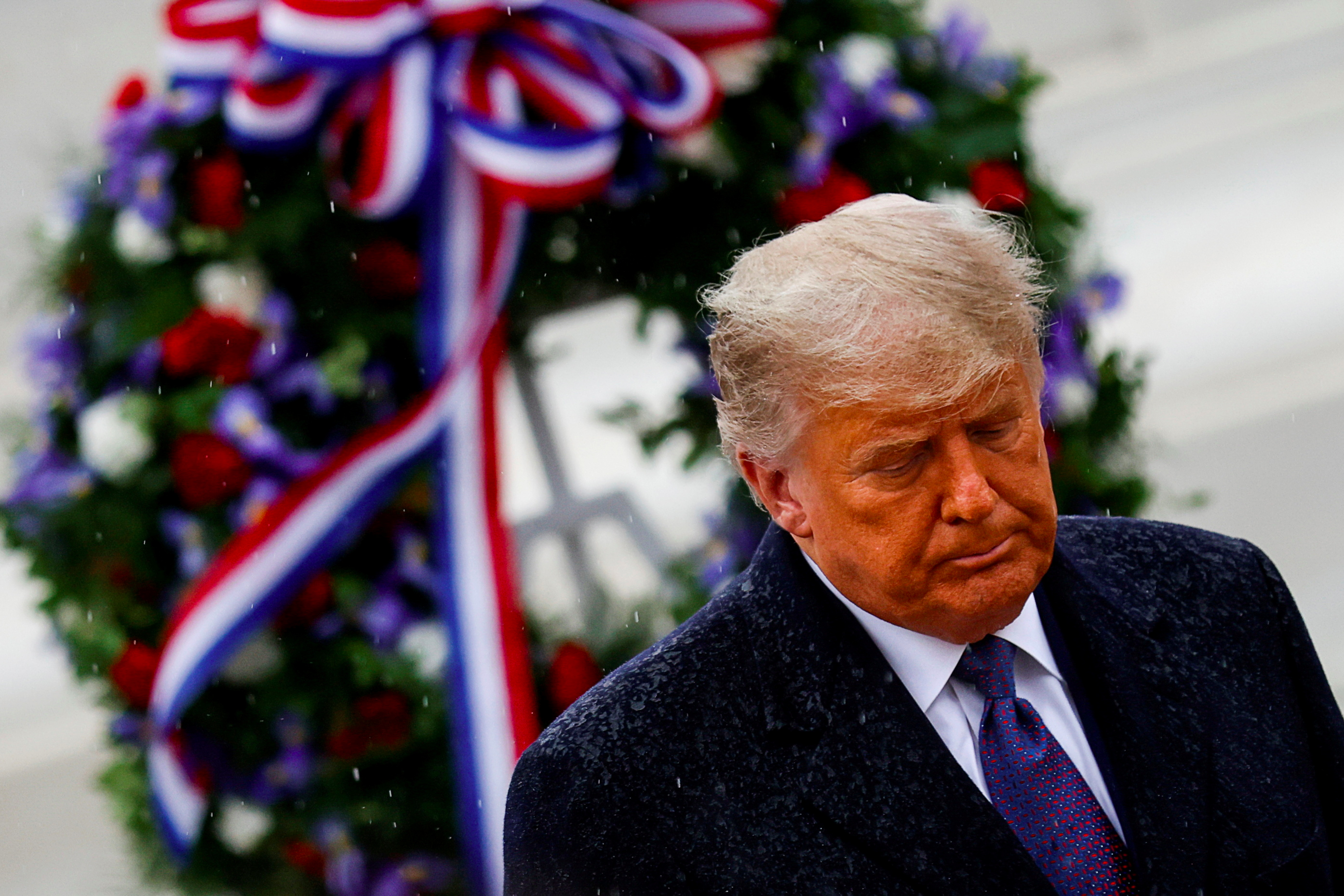 Trump makes first official public appearance since losing US election