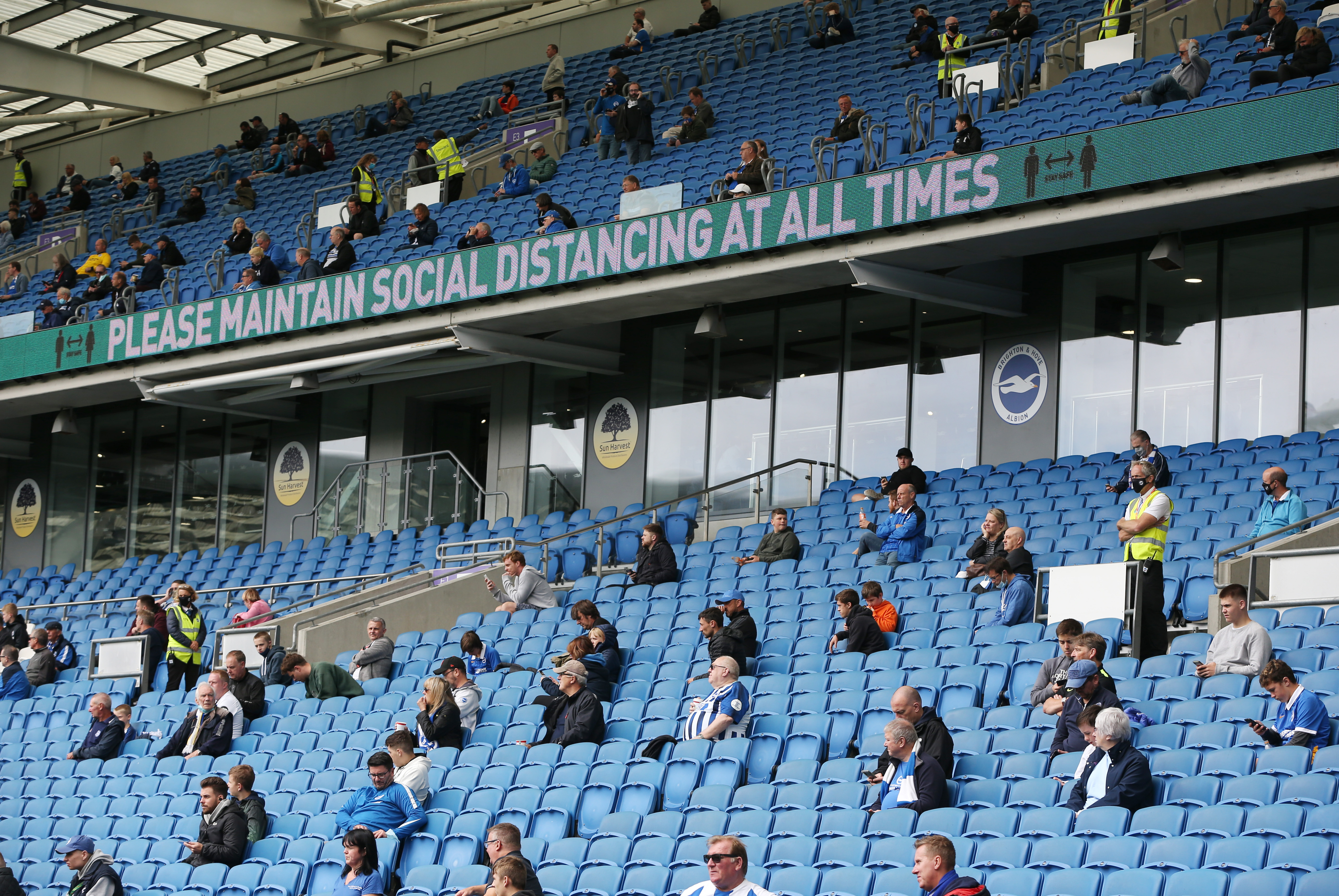 Which Premier League clubs can have fans in stadiums?