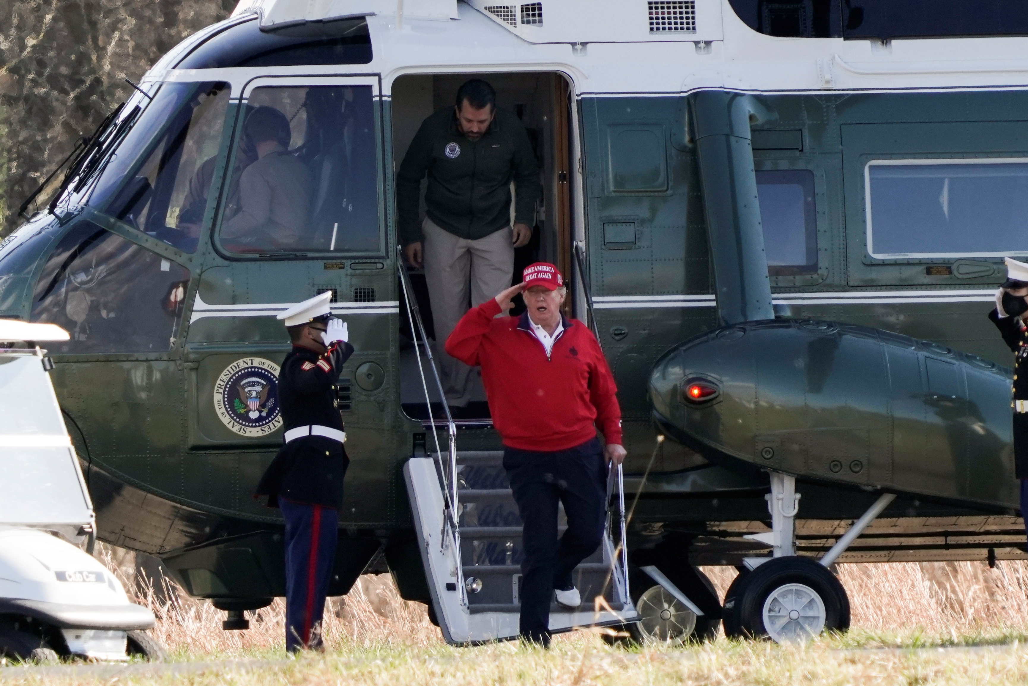 U.S. President Trump at Trump National Golf Club in Sterling