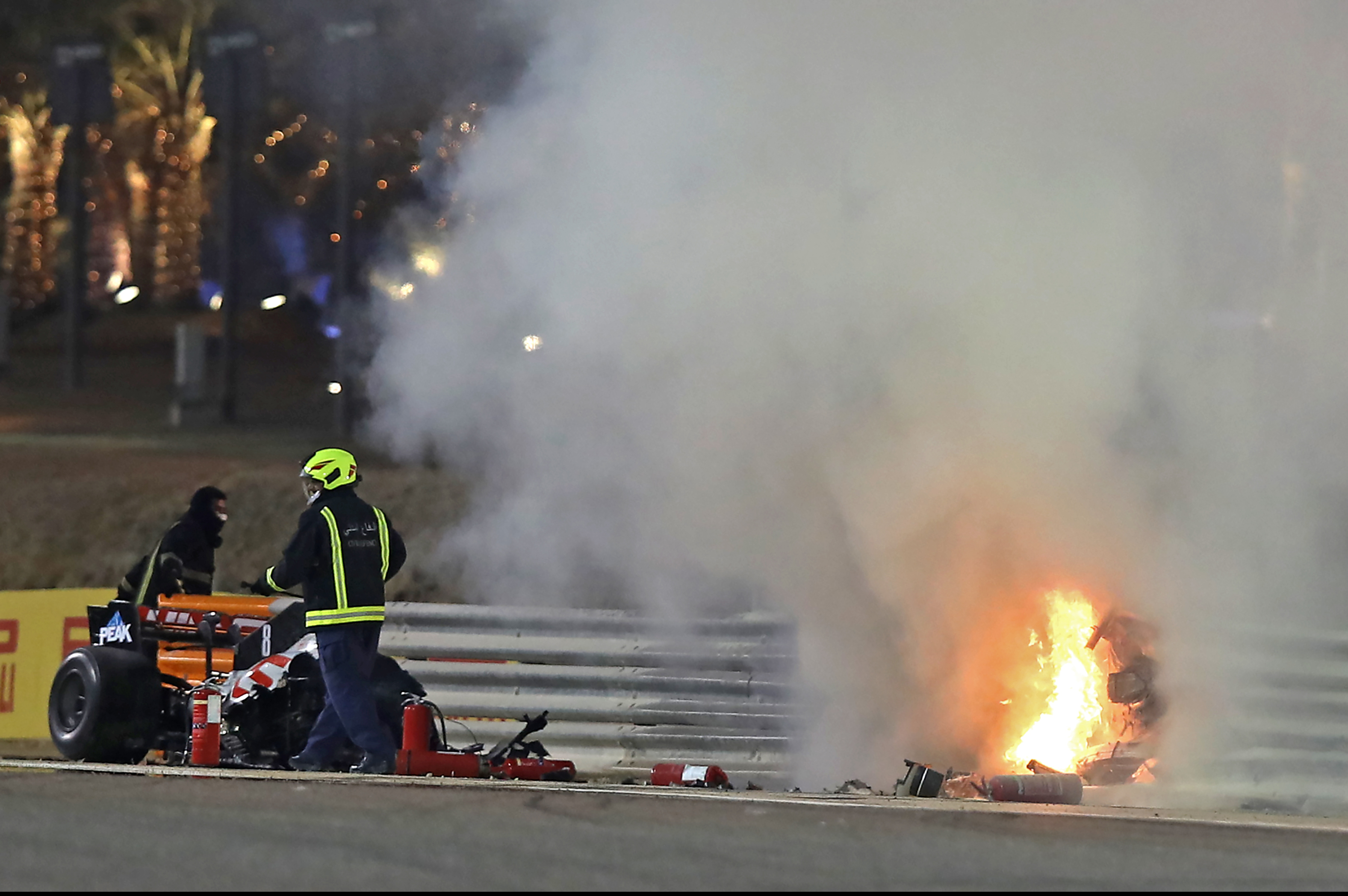 Romain Grosjean survives horrific fireball crash at Bahrain GP