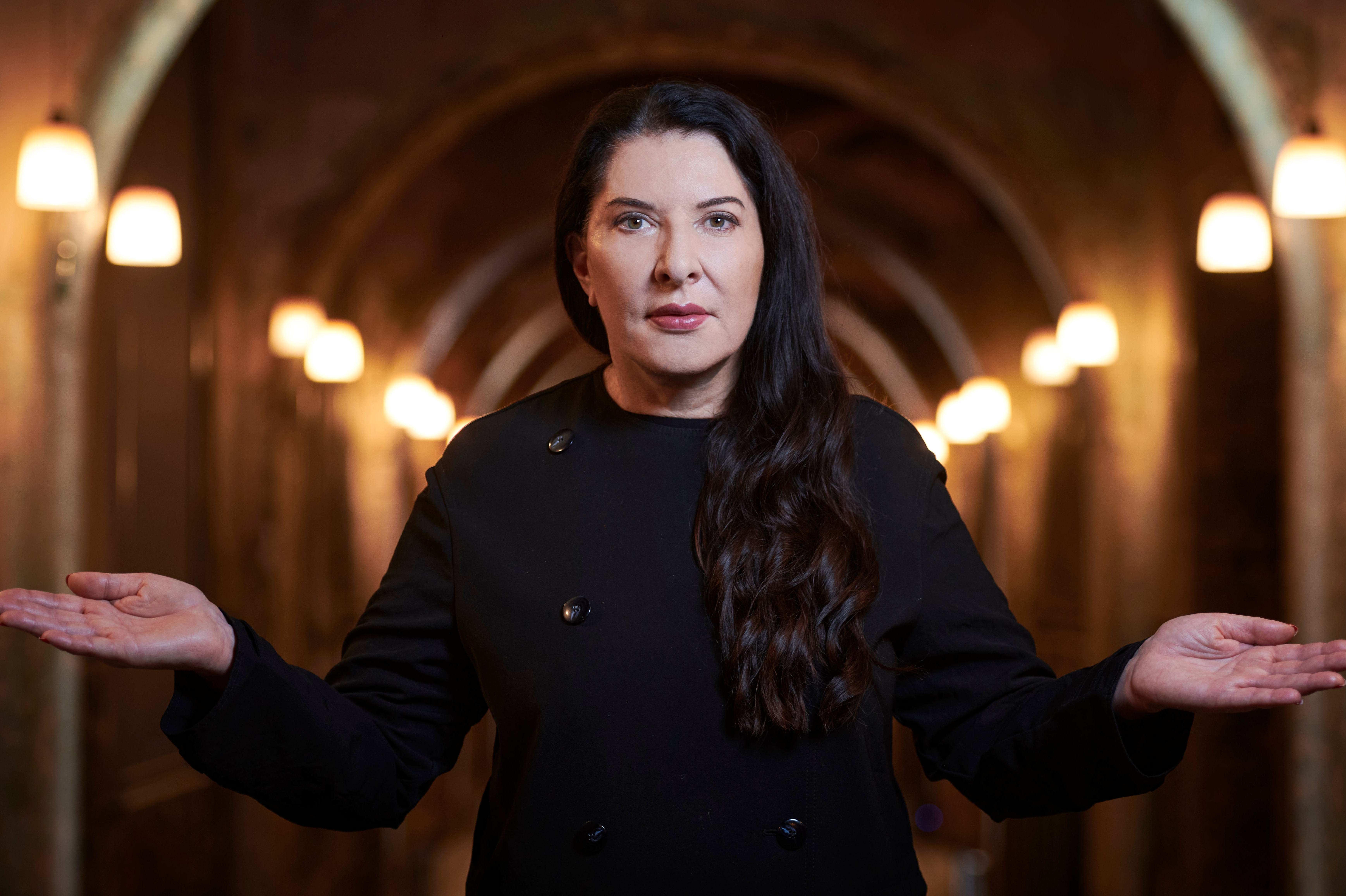 Marina Abramovic shot at Battersea Arts Centre for Marina Abramovic Takes Over TV on Sky Arts