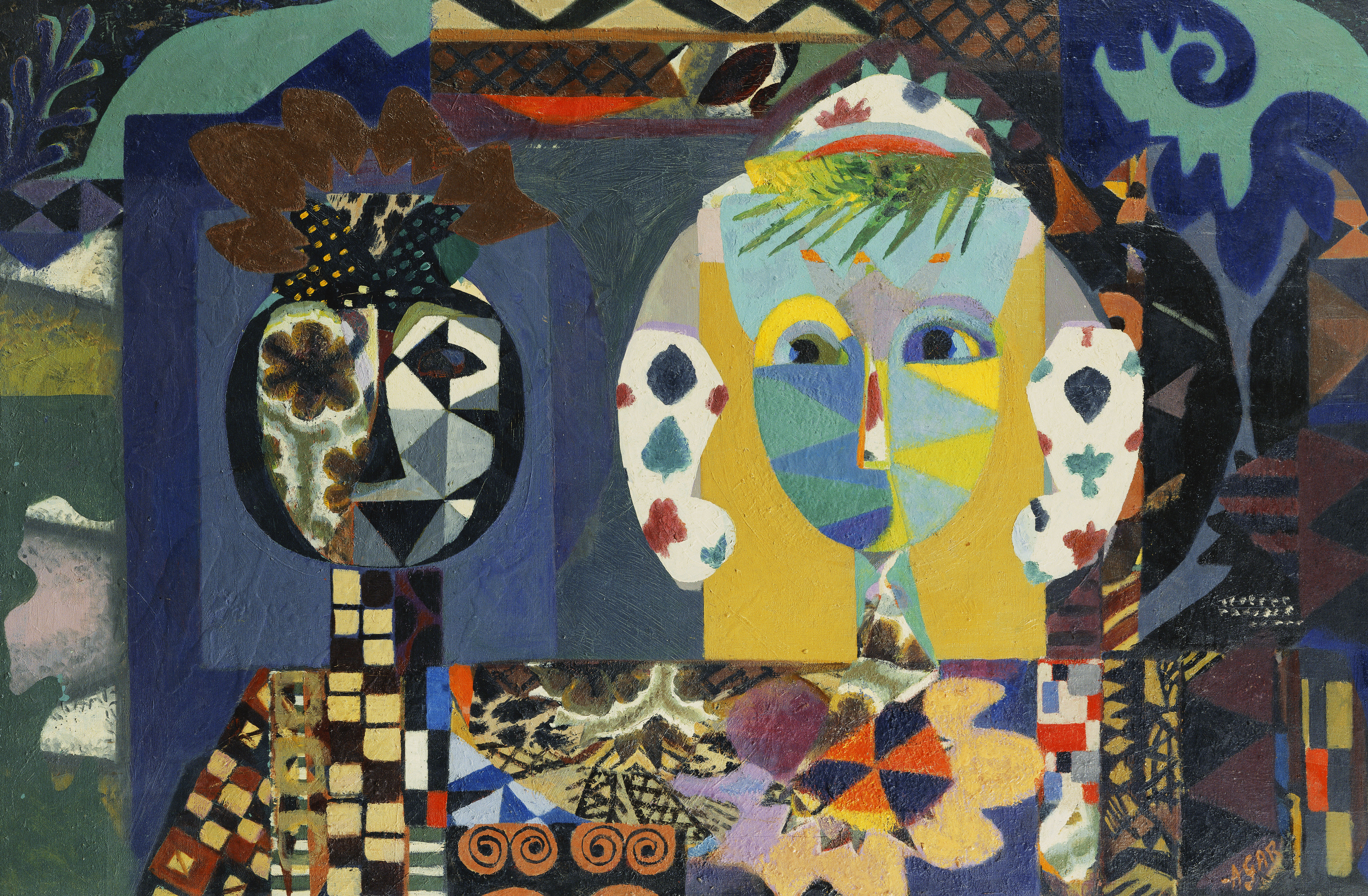 Lewis Carroll with Alice, 1960-62 (oil on canvas)