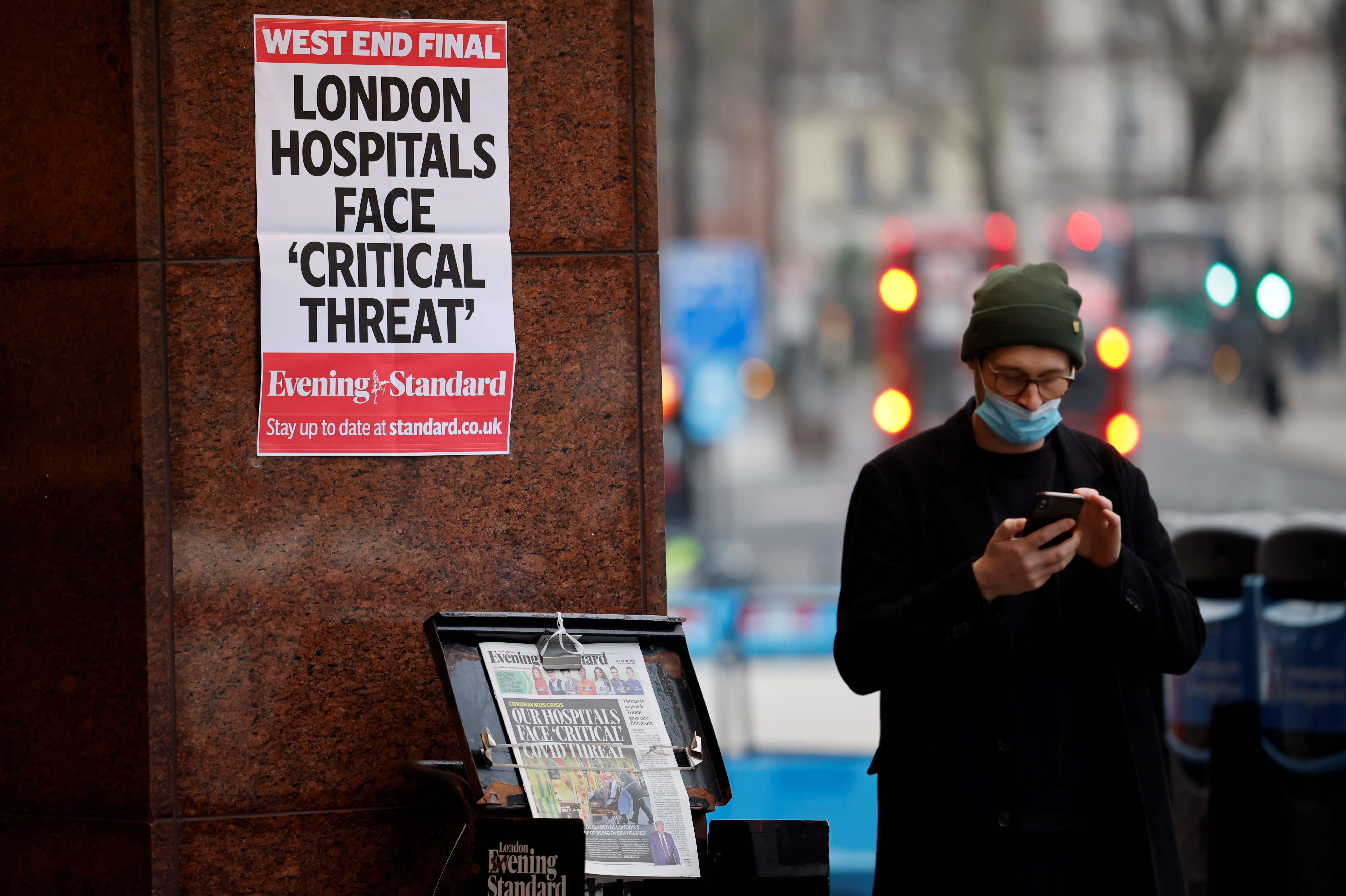 Covid cases and deaths hit record high as London at ‘crisis point’