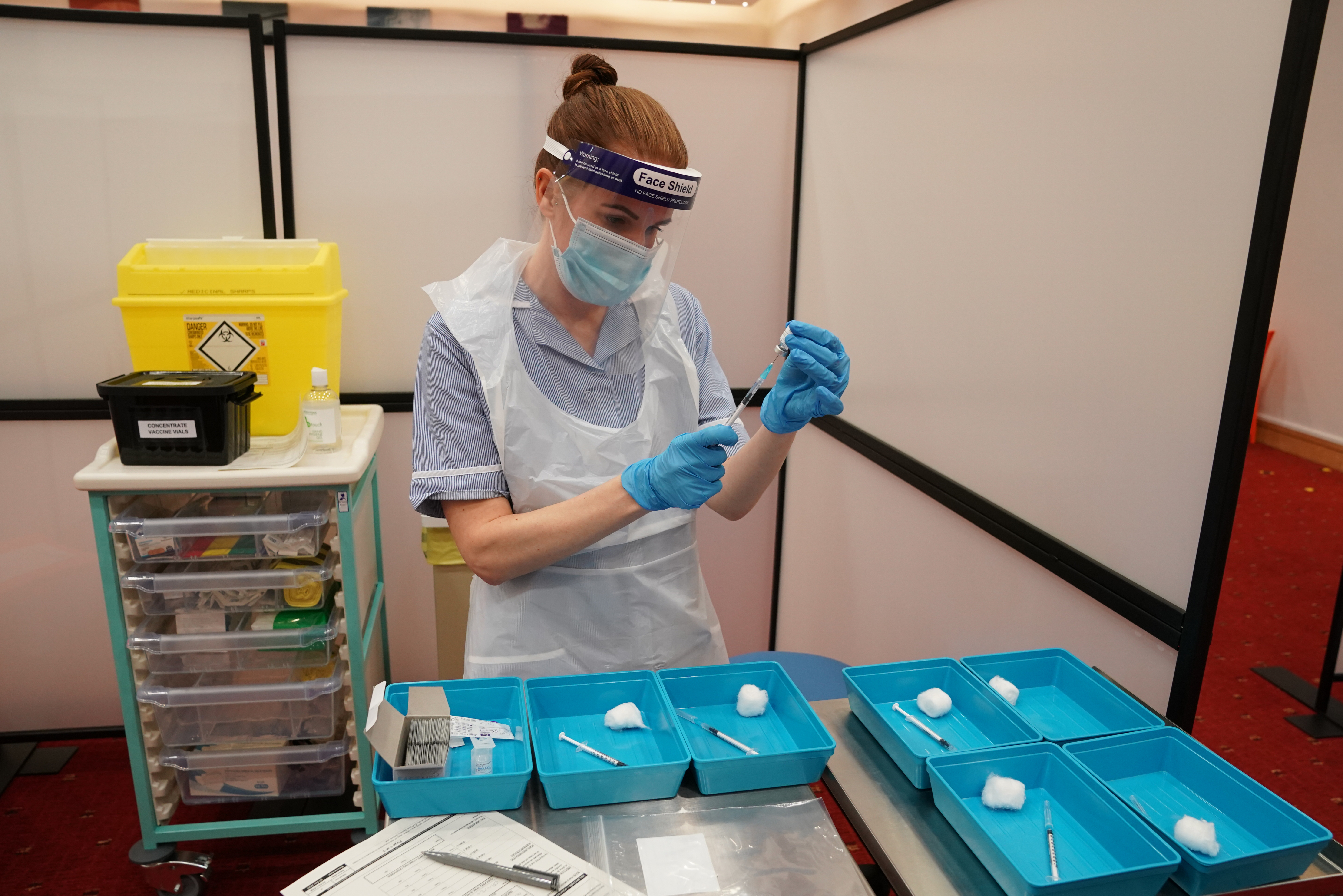 Vaccine hubs open doors as ministers ‘consider tougher lockdown rules’