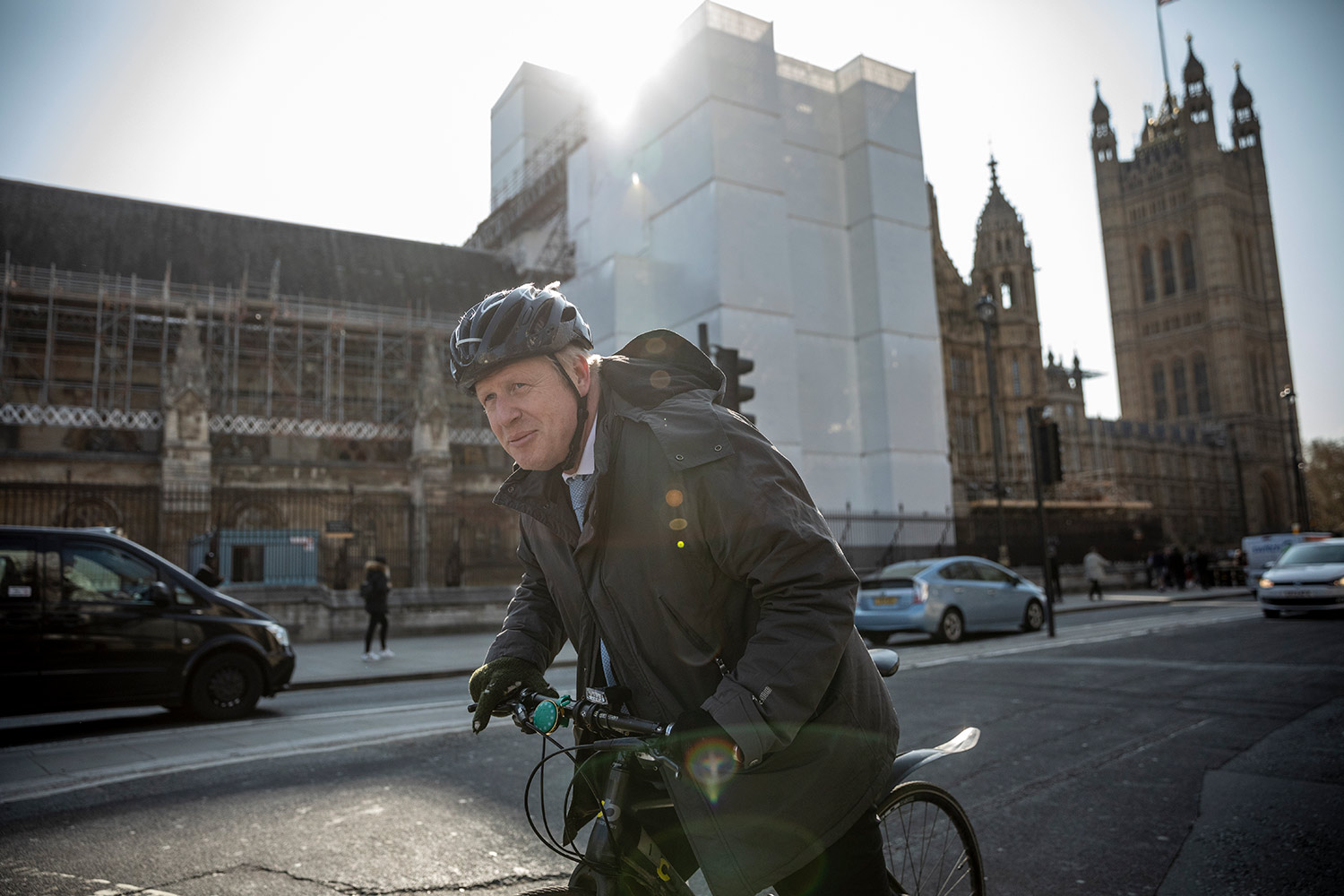 Boris Johnson spotted cycling seven miles from home in Olympic Park 