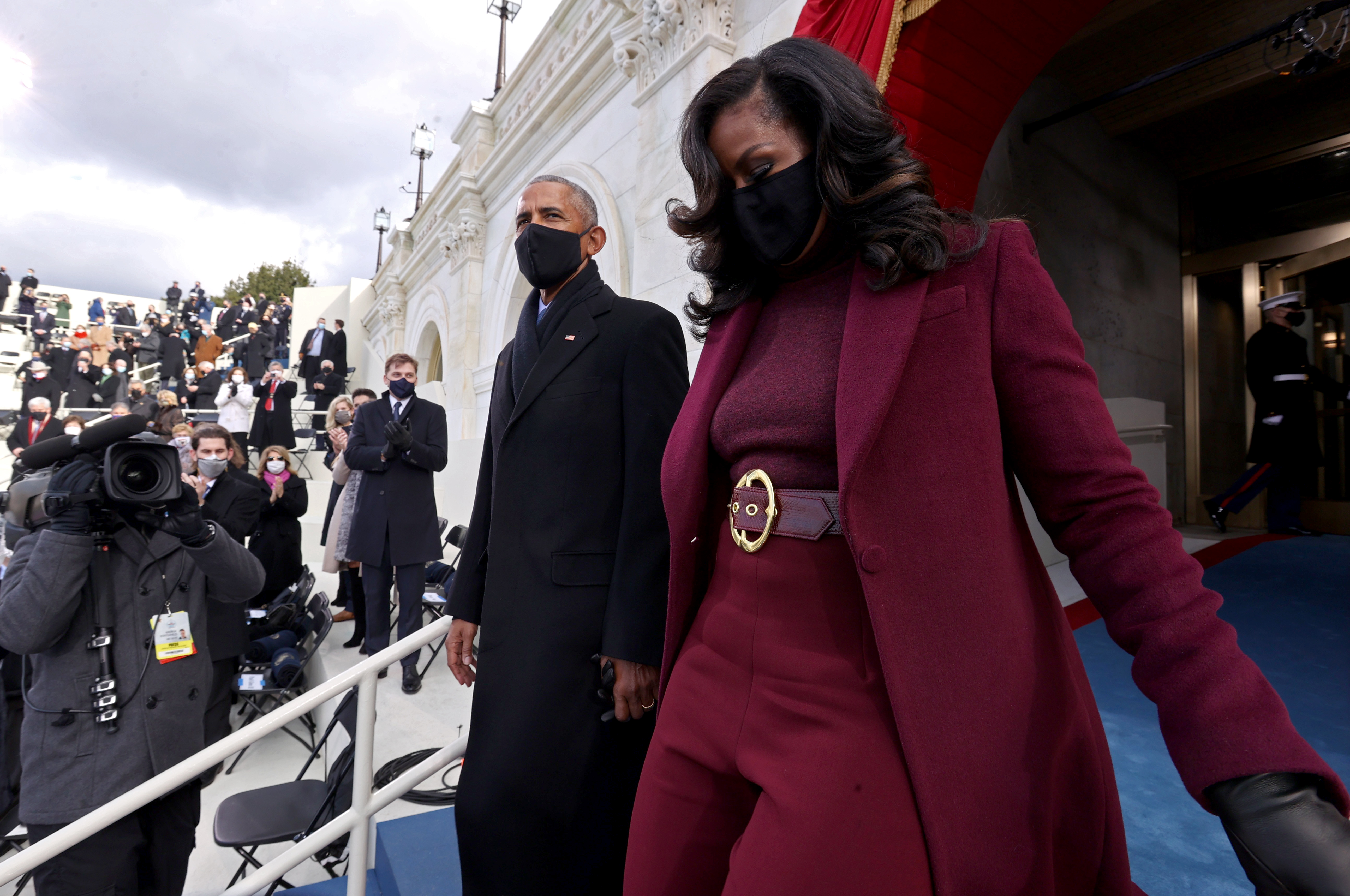 Michelle and Kamala wear same black designer on inauguration day 